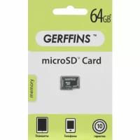 Карты флэш-памяти Gerffins Micro SD Gerffins 64Gb 10class
