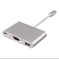 Кабель-адаптер-переходник VGA Type-C USB для подключение к монитору и телевизору и USB