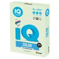 IQ COLOR Бумага цветная IQ color БОЛЬШОЙ ФОРМАТ (297х420 мм), А3, 80 г/м2, 500 л., пастель, светло-зеленая, GN27