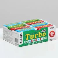 Жевательная резинка Turbo ассорти вкусов с наклейкой, 14 г