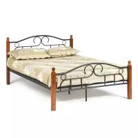 Кровать AT-808 Wood slat base дерево гевея/металл, 180*200 см