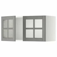 IKEA - METOD метод Навесной шкаф с 2 стеклянн дверями