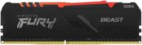 Оперативная память 8Gb Kingston Fury Beast RGB DDR4,DIMM, 2666MHz, PC21300,CL16 (KF426C16BBA/8) (retail)