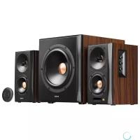 [Колонки] Edifier S360DB Brown {2 сат. + сабвуфер,150W RMS, 40-20000Гц, дерево, беспроводной пульт ДУ, Bluetooth aptX}