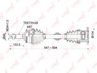 Привод в сборе передний правый NISSAN LYNX CD1121A