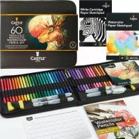 Набор из 60 акварельных карандашей Castle Art Supplies