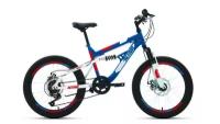 Велосипед 20 FORWARD ALTAIR MTB FS (DISK) (Двухподвес) (6-ск.) 2022 (рама 14) синий/красный