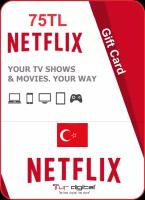 Подарочная карта Netflix на турецкий аккаунт 75 TL (TRY) / Код активации Нетфликс / Gift Card (Турция)