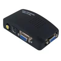 Преобразователь видеосигнала с AV(3RCA) на VGA (Черный)