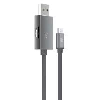 Кабель с карт-ридером Rock Space Micro USB OTG Графитовый