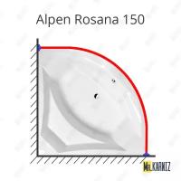 Карниз для ванны Alpen Rosana 150х150 (Альпен Розана)