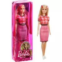 Barbie. Кукла Barbie с высотой 30 см "Игра с модой: Кукла блондинка в красно-фиолетовом наряде" / FBR37-GRB59