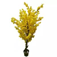 Искусственные цветы. Искусственное дерево Сакура желтая 150см