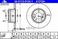 Диск Тормозной Передн, Bmw: 5 518 I/520 I/520 I 24V/524 Td/525 Td/525 Tds 87-95, 5 Touring 518 G/518 I 91-97 Ate арт. 24.0112