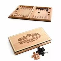 Wood Games Нарды эксклюзивные «Венец» массив дуб, инкрустация шпоном