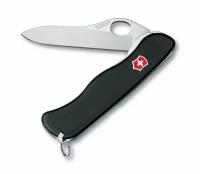 Нож перочинный VICTORINOX Sentinel One Hand, 111 мм, 4 функции, с фиксатором лезвия, чёрный