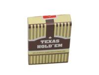 Карты игральные Texas Holdem коричневые из пластика с картой для подрезки