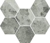 Мозаика ITALON Charme Extra Silver Mosaico Hexagon (250х290) патинированная, 620110000067 (шт.)