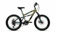 Велосипед 20 FORWARD ALTAIR MTB FS (DISK) (Двухподвес) (6-ск.) 2022 (рама 14) бежевый/черный