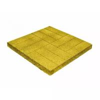 Резиновая плитка Newmix Плитка Брусчатка желтая 40 мм
