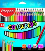 Карандаши цветные треугольные MAPED COLOR'PEPS, 48 цветов
