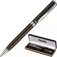 Ручка шариковая Pentel Sterling, автоматическая, черный лаковый корпус