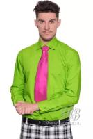 Зеленая рубашка мужская