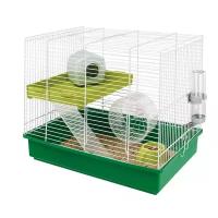 FERPLAST Клетка для хомяков двухэтажная Hamster Duo (белая) 47х30х32 см. (57025411)