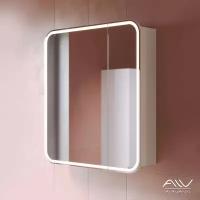 Alavann Зеркальный шкаф Alavann Lana 80 см, с подсветкой, белый