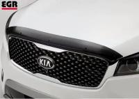 Дефлектор капота темный EGR для Kia Sorento 3 Prime рестайлинг (UM) [2017-2020] (018061)