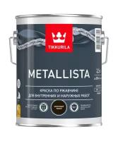 Tikkurila Metallista,Специальная атмосферостойкая краска по ржавчине для внутренних и наружных работ,Молот. черная,2,5л