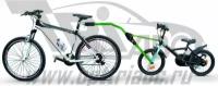 Прицепное устройство детского велосипеда к взрослому зеленое pz 300-v
