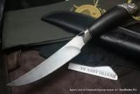 Авторский нож Амур (дамаск, черное дерево)