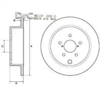 DELPHI Диск тормозной задний SUBARU Forester IV, Impreza IV