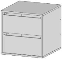 Тумба Аризона 2715 (Шкаф-купе 1200) 2 ящика