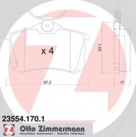 Колодки зад. AUDI A4 01-> ZIMMERMANN 23554.170.1