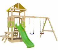 Детская деревянная площадка IgraGrad Diy Крафтик со столиком (спортивно-игровая площадка для дачи и улицы)
