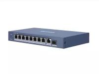 8-портовый гигабитный неуправляемый PoE-коммутатор Hikvision DS-3E0510P-E/M