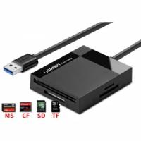 Портативный Карт-ридер USB 3.0 SD/ MMC/ MS/ CF/ TFдля всех фотоаппаратов телефонов и планшетов черный