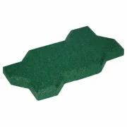 Брусчатка резиновая Волна, 20 мм, зеленая