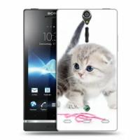 Дизайнерский пластиковый чехол для Sony Xperia S Котята