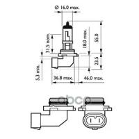 Лампа H10 12v 45w Py20d Philips арт. 9145C1