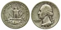 США, 25 центов 1953 год