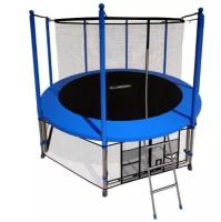 Каркасный батут i-Jump 14ft blue макс. нагрузка 150 кг, диаметр 4.27 м, высота защитной сетки 180 см, лестница