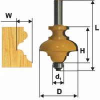 Фреза по дереву кромочная фигурная мультипрофиль твердосплав ц/хв12 энкор бокс