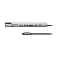 Bion Expert Bion Адаптер USB-C - 2 USB-C 2 USB-A 3.0 HDMI SD TF RJ-45 100мб с, 60W, длина кабеля 20см BXP-A-USBC-MULTI-01