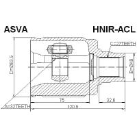 ASVA hnir-acl (44310S4X900 / 44310S9A900 / 44310SDAA60) шрус внутренний правый 32x40x27 Honda (Хонда) Accord (Аккорд)