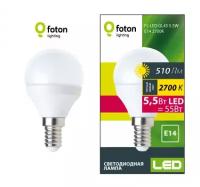 Лампа Foton Lighting E14 5.5Вт 2700K