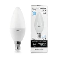 Светодиодная лампа Gauss 33136 LED Elementary Candle 6W E14 6500K свеча