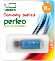 Perfeo Флешка 16Gb Perfeo E01 USB 2.0 голубой PF-E01N016ES